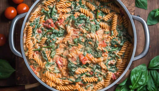 Schnelle One-Pan Pasta mit Tomaten und Spinat: Dein Feierabend-Retter aus einem Topf
