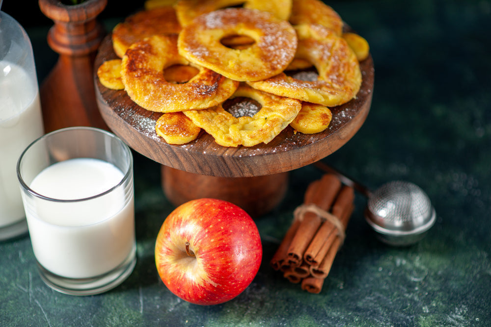 Warme Apfel-Hirse-Taler mit Walnuss-Topping