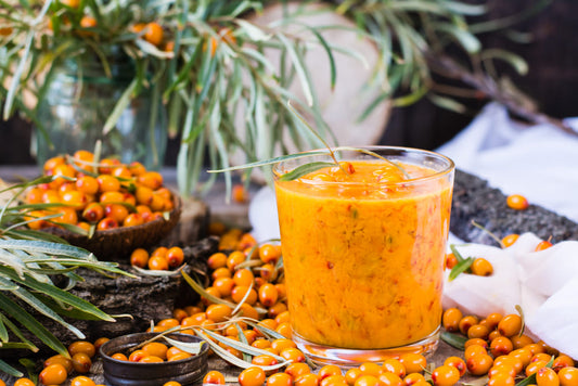 Sanddorn-Hagebutten-Smoothie