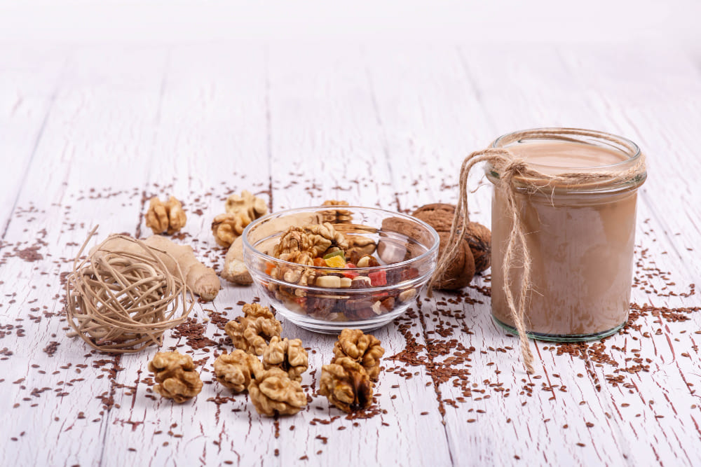 Dattel-Walnuss-Hafer-Smoothie