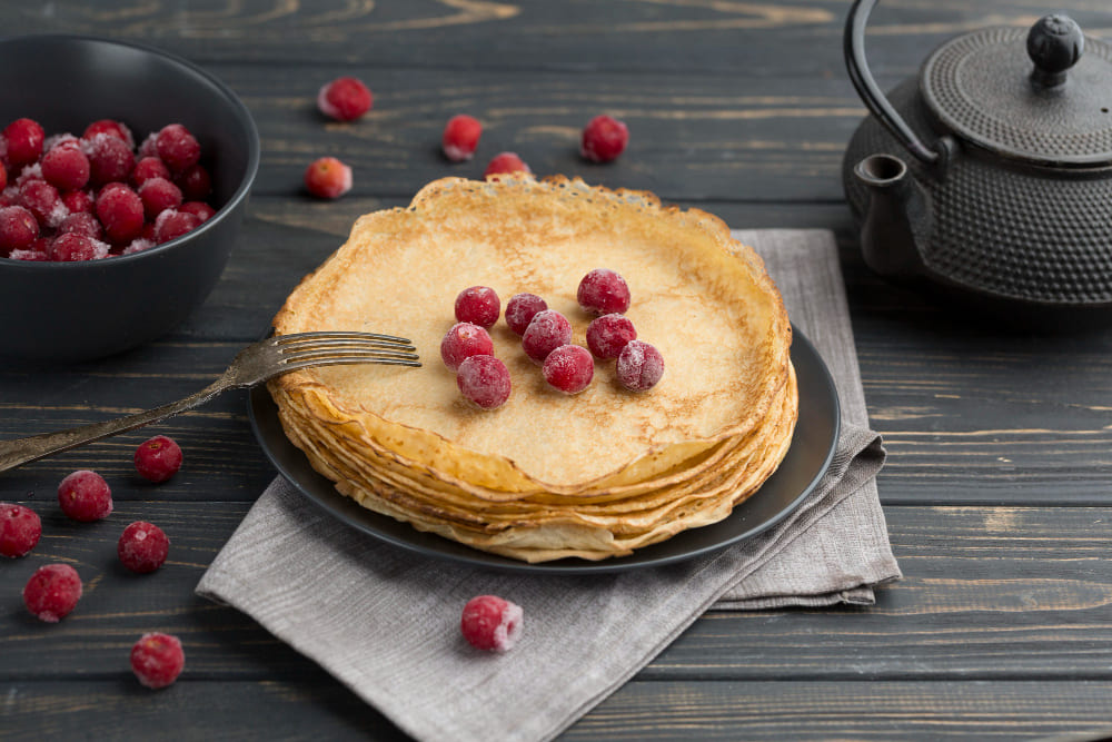 Proteinreiche herzhafte Haferflocken-Pfannkuchen